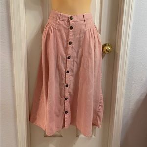 Vintage Cherokee corduroy pink skirt size 10